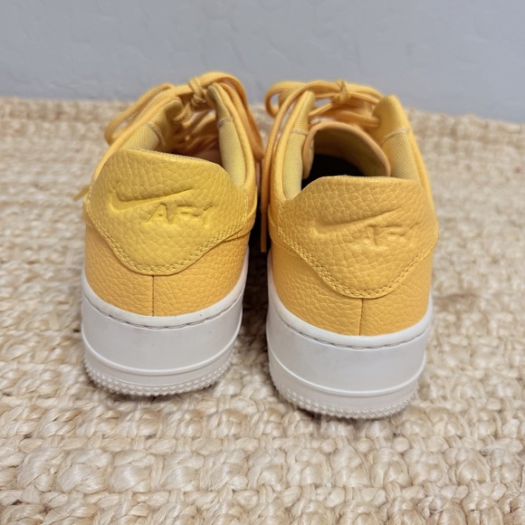 Nike Air Force 1 Sage Low Yellow Leather Platform Sneakers Womens 8 - Picture 4 of 11